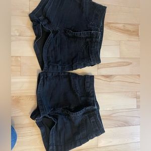 Black Jean shorts